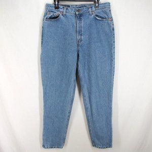 Levis 521 Jeans Womens Sz 16 Medium Wash Blue Tapered Leg Fit Vintage Cotton Mom
